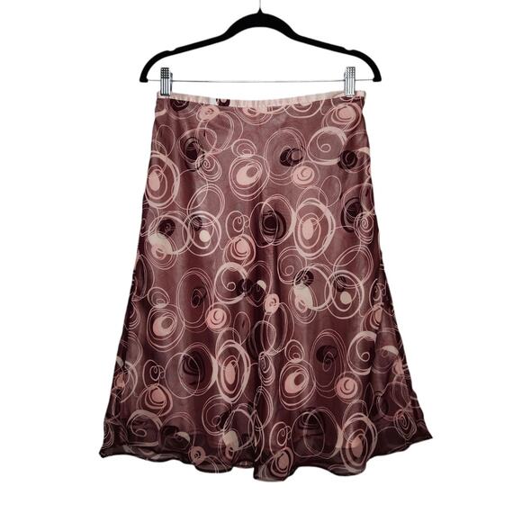 Vintage y2k Apt. 9 Midi SKirt Boho Fairy Whimsy Fall Autumn 6 Art Geometric - Picture 1 of 7